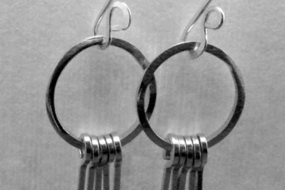 Sterling Silver Short Strands Earrings