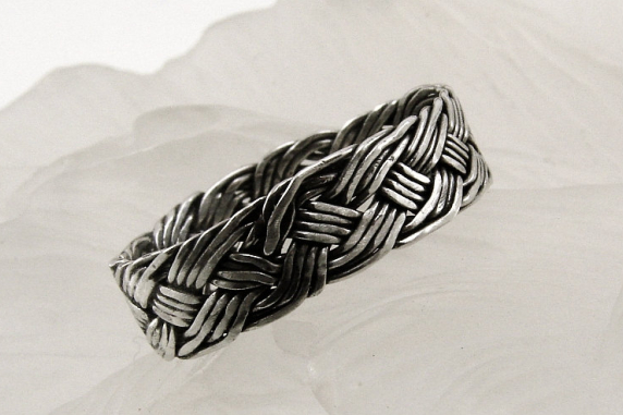 Handwoven Sterling Silver Ring - any size