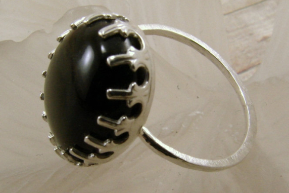Black Onyx and Sterling Silver Ring