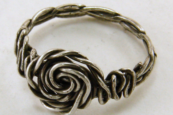 Twisted Sterling Silver Rosette Ring - Any size