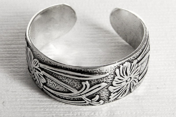 Sterling Silver Pattern Toe Ring - Any Size