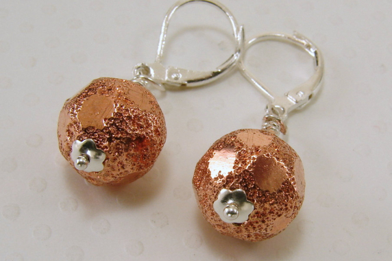 Mixed Metal Earrings (Copper and Sterling Silver)