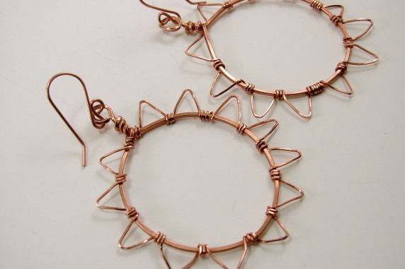Copper Sun Earrings