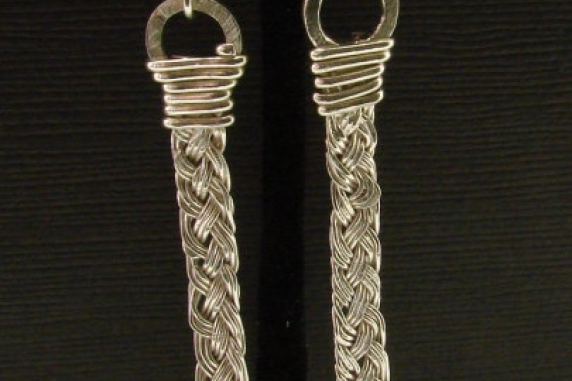 Sterling Silver Handwoven Earrings