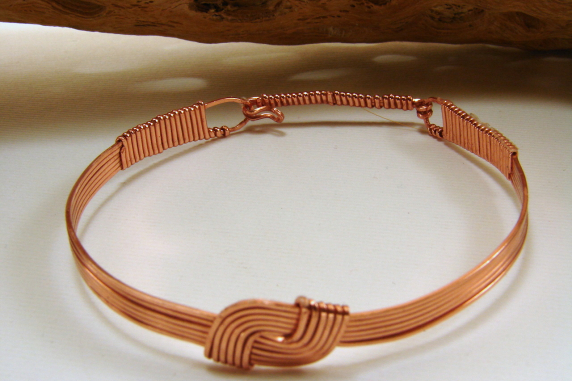 Copper Wire Wrapped Hug Bracelet - Made to Order - Various Sizes Available