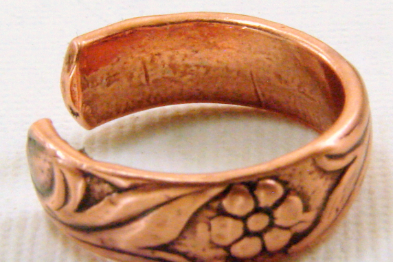Copper Pattern Toe Ring