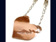 Brass or Copper Puffed Broken Heart Pendant with Chain