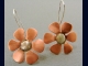 Copper and Sterling Silver Mixed Metal Flower Earrings