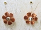 Copper and Sterling Silver Mixed Metal Flower Earrings