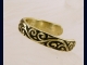 Brass Oxidized Toe Ring - Any Size