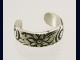 Sterling Silver Pattern Toe Ring or Band Ring (Oxidized) - Any Size