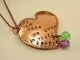 Copper May The Odds Be Ever In Your Favor Heart Pendant with Dice and Chain