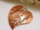 Copper and Sterling Silver Broken Mended Heart Pendant Necklace