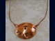 Copper Domed Disk ""Faith" Pendant Necklace