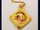 Mixed Metal Ying and Yang Cats Pendant Necklace