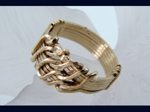 Gold-filled Wire wrapped Wave Ring-Any Size
