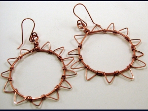 Copper Sun Earrings