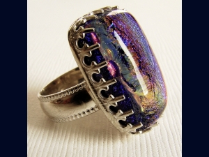 DIchroic Glass and Sterling Silver
